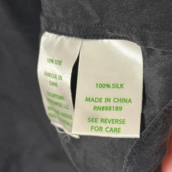 Lilly Pulitzer Dusk Silk Tank Top in Onyx Black Size XL - Picture 7 of 7